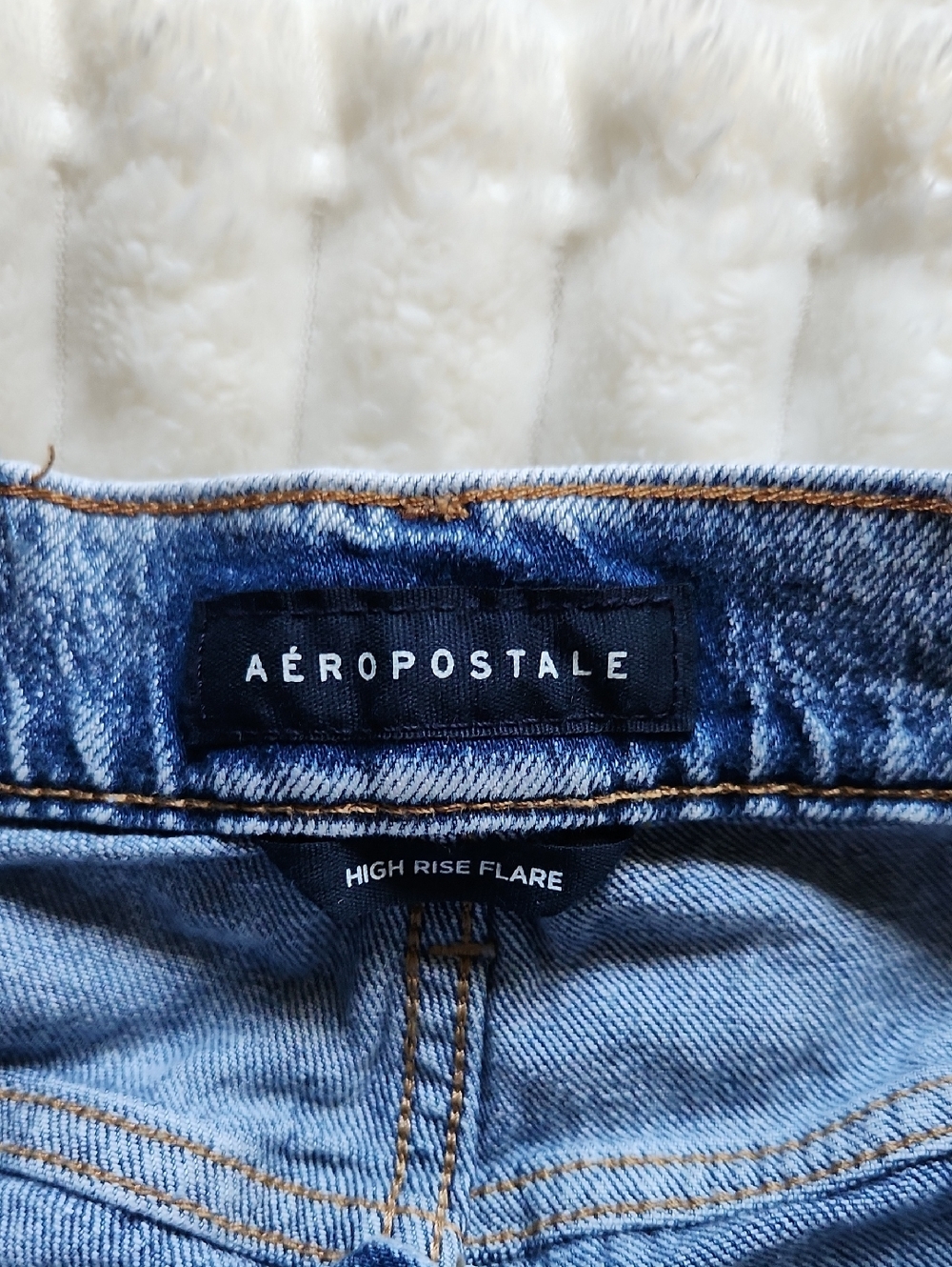 Aeropostale Light Blue Distressed Flare Jeans - Picture 2 of 6